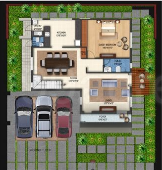  palm springs Floor Plan Ground Floor Plan