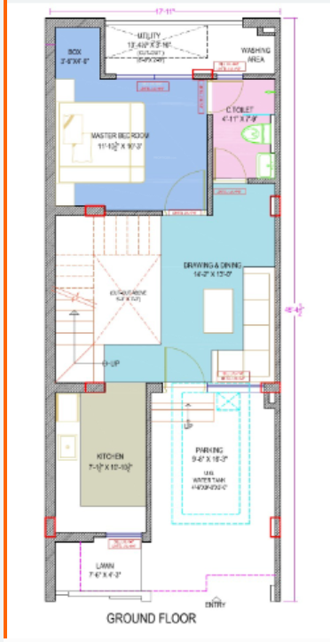  bungalow 71 Floor Plan Ground Floor Plan