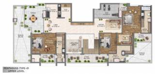  gardens Floor Plan Upper Level Penthouse Plan