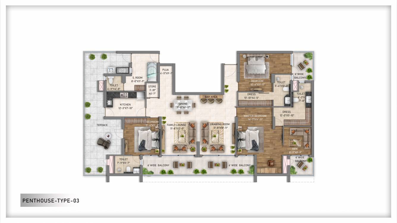 gardens Floor Plan Penthouse Floor Plan