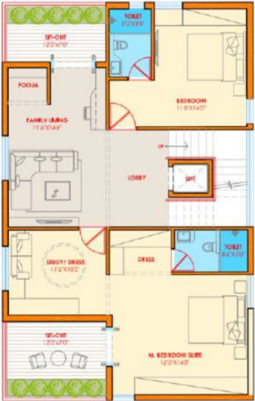  phoenix luxury park 2 Floor Plan First Floor Plan
