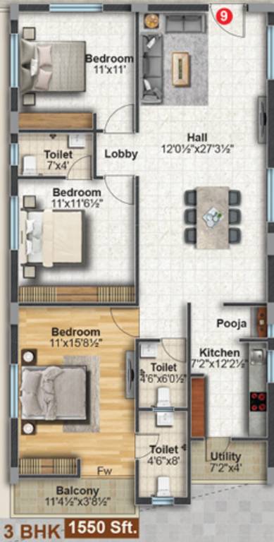  msrs serene city Floor Plan Floor Plan