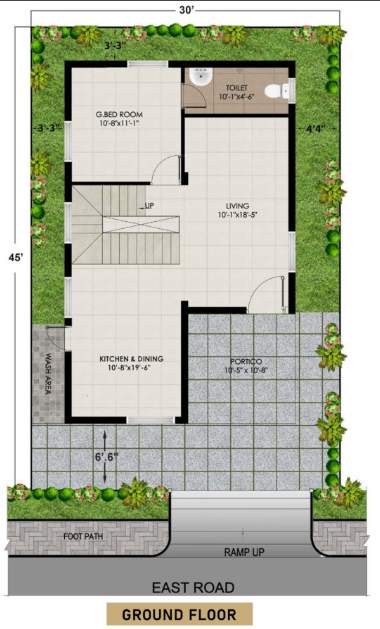  praneeth pranav knightwoods Floor Plan Ground Floor Plan