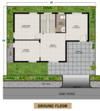  praneeth pranav knightwoods Floor Plan Ground Floor Plan