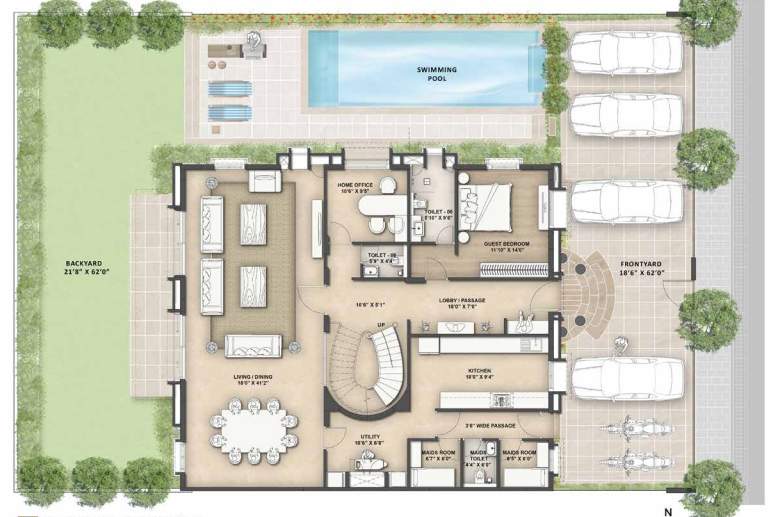 villa royale palava Floor Plan Ground Floor Plan