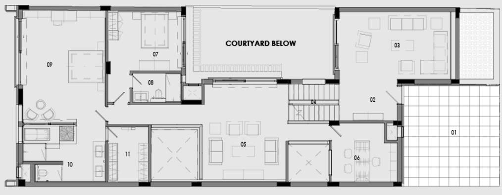  pursuit of a radical rhapsody apartment Floor Plan Lower Level Penthouse Plan