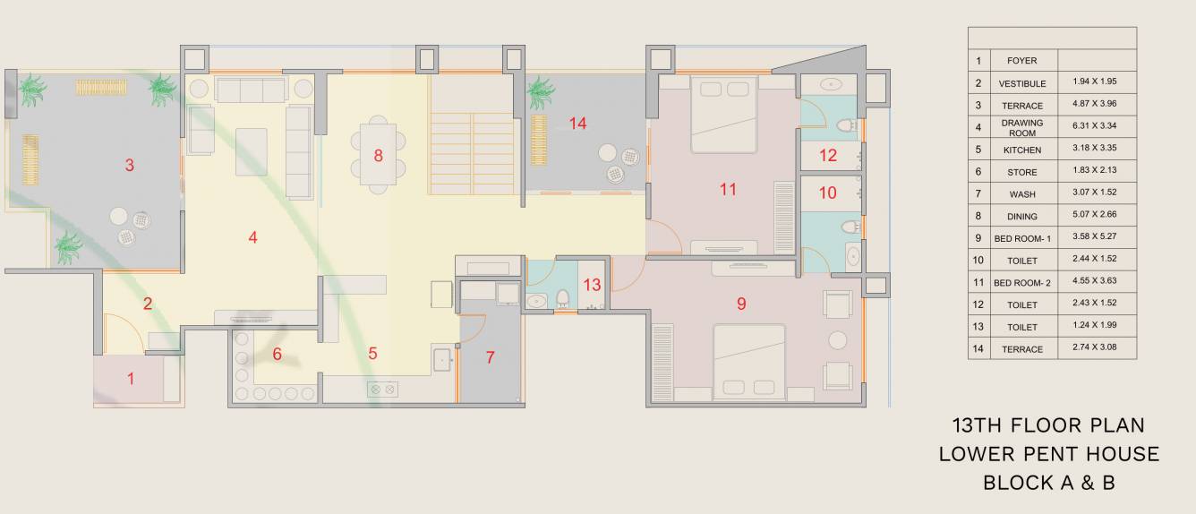  shreyas arise Floor Plan Lower Level Penthouse Plan