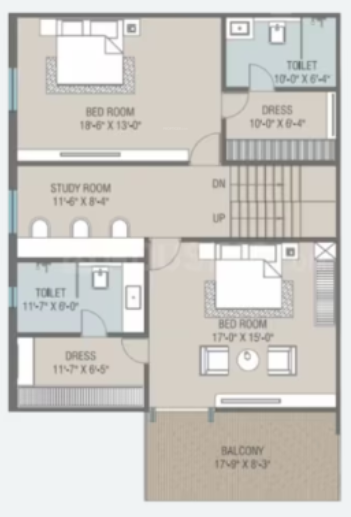  royal-mansions Floor Plan Upper Level Duplex Plan