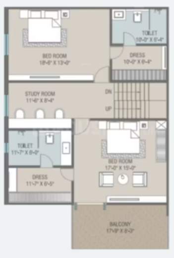  royal mansions Floor Plan Upper Level Duplex Plan
