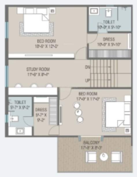  royal mansions Floor Plan Upper Level Duplex Plan