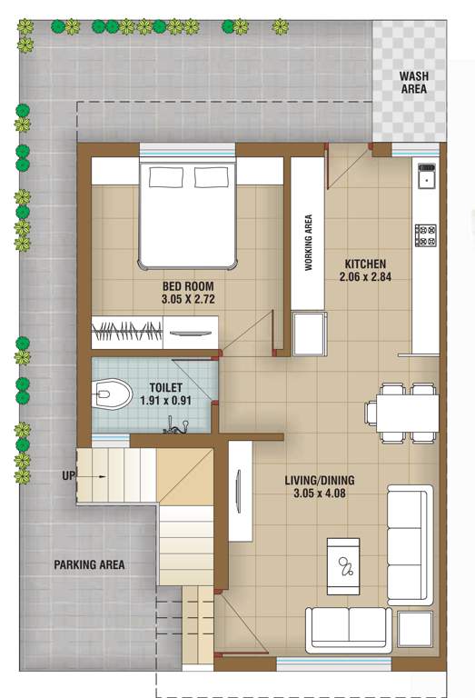  gokuldham residency ii Floor Plan Ground Floor Plan