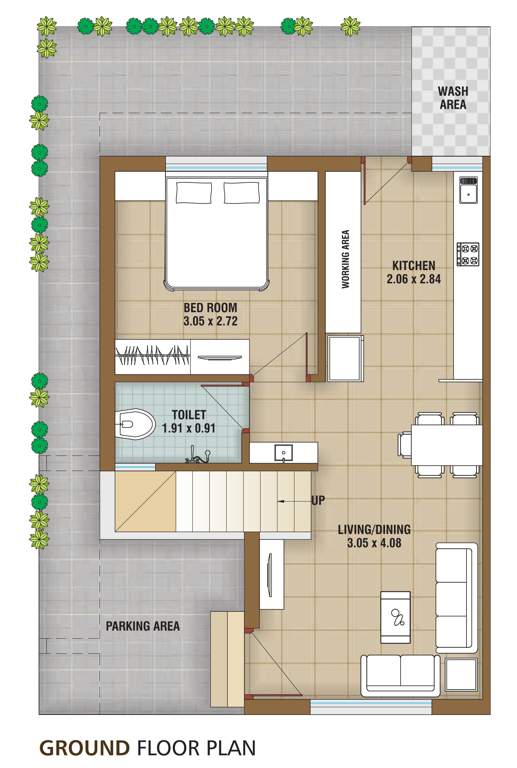  gokuldham residency ii Floor Plan Ground Floor Plan