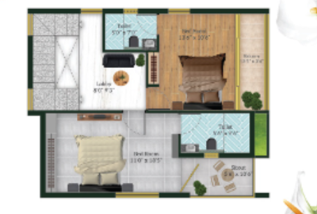  white town villas Floor Plan First Floor Plan