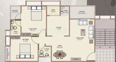 JBR Residency (2BHK+2T (1,269 sq ft) 1269 sq ft)
