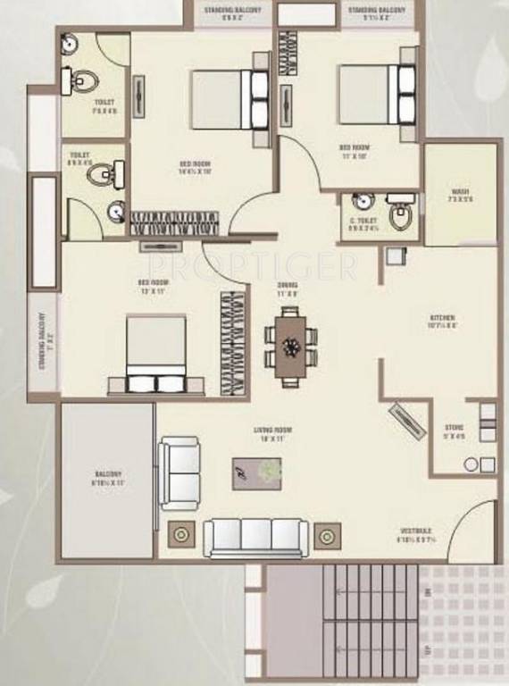 JBR Residency (3BHK+3T (1,809 sq ft) 1809 sq ft) JBR Residency (3BHK+3T (1,809 sq ft) 1809 sq ft)