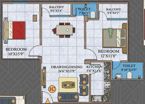 Floor Plan paradise sunrise Floor Plan Floor Plan
