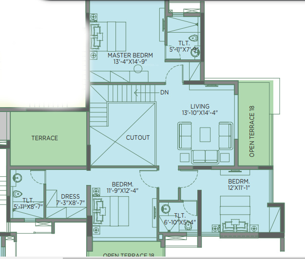 Upper Level Duplex Plan sugam morya Floor Plan Upper Level Duplex Plan