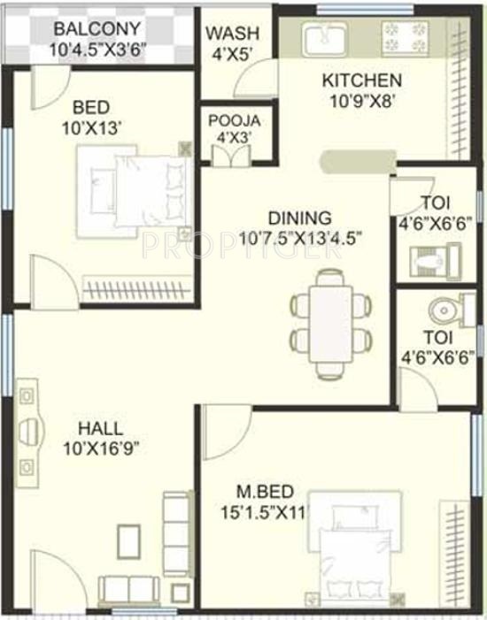 Ramana RC Green Field (2BHK+2T (1,120 sq ft) Pooja Room 1120 sq ft) Ramana RC Green Field (2BHK+2T (1,120 sq ft) Pooja Room 1120 sq ft)