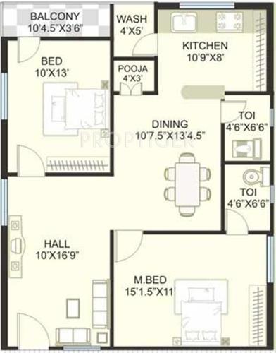 Ramana RC Green Field (2BHK+2T (1,120 sq ft) Pooja Room 1120 sq ft) Ramana RC Green Field (2BHK+2T (1,120 sq ft) Pooja Room 1120 sq ft)