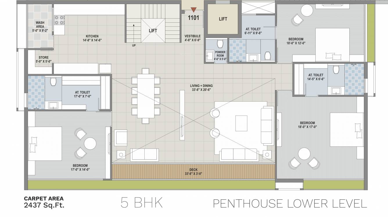 ercole Floor Plan Lower Level Penthouse Plan