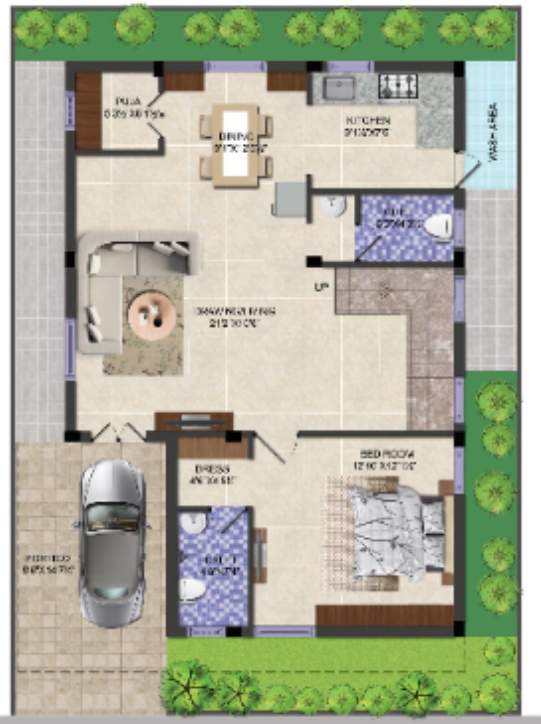  surabhis signature villas extension Floor Plan Ground Floor Plan