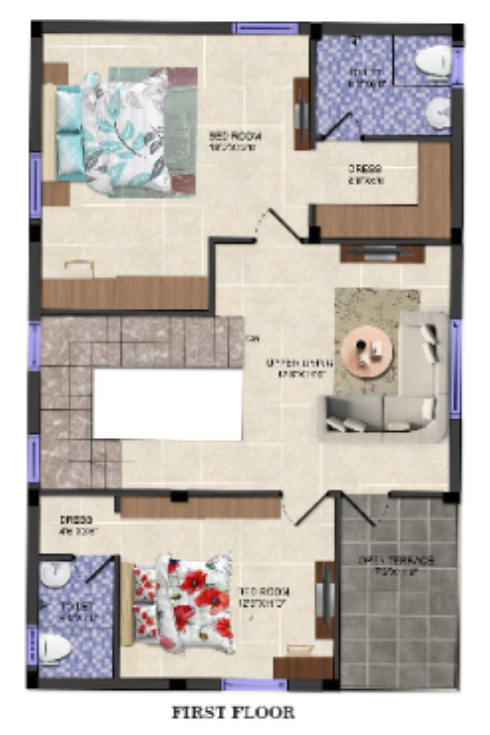 First Floor Plan surabhis signature villas extension Floor Plan First Floor Plan