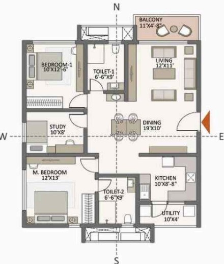  the prestige city hyderabad apartments Floor Plan Floor Plan