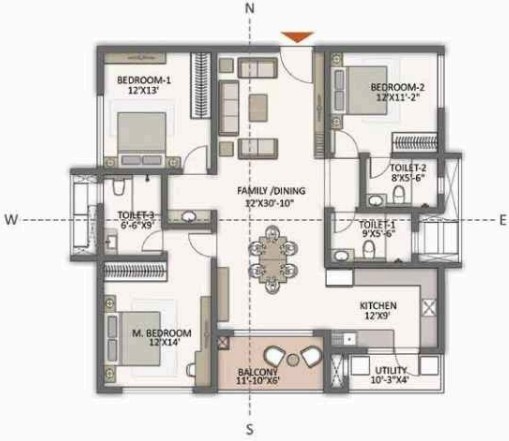 Floor Plan the prestige city hyderabad apartments Floor Plan Floor Plan