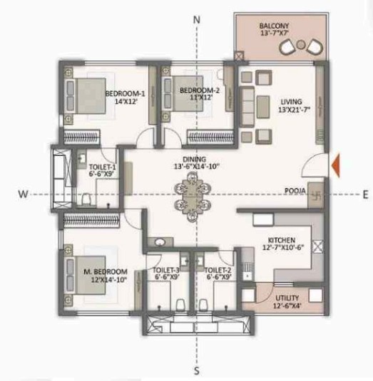 Floor Plan the prestige city hyderabad apartments Floor Plan Floor Plan