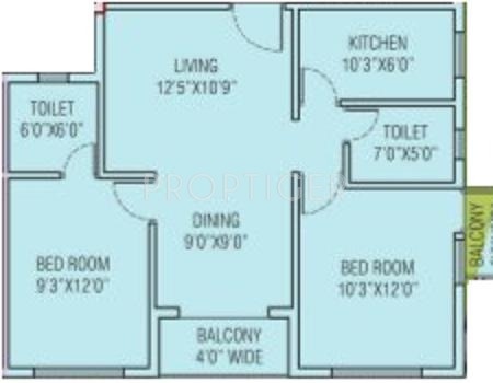 Magnolia Galaxy (2BHK+2T (924 sq ft) 924 sq ft)