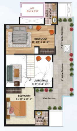 Upper Level Duplex Plan sky castle Floor Plan Upper Level Duplex Plan