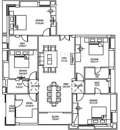 Essquare Eadness Court (4BHK+4T (2,590 sq ft) 2590 sq ft)