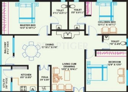 VRR Greenwood (3BHK+3T (1,500 sq ft) Pooja Room 1500 sq ft) VRR Greenwood (3BHK+3T (1,500 sq ft) Pooja Room 1500 sq ft)