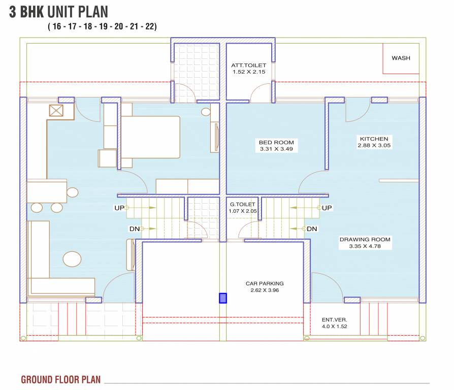  bunglows Floor Plan Ground Floor Plan