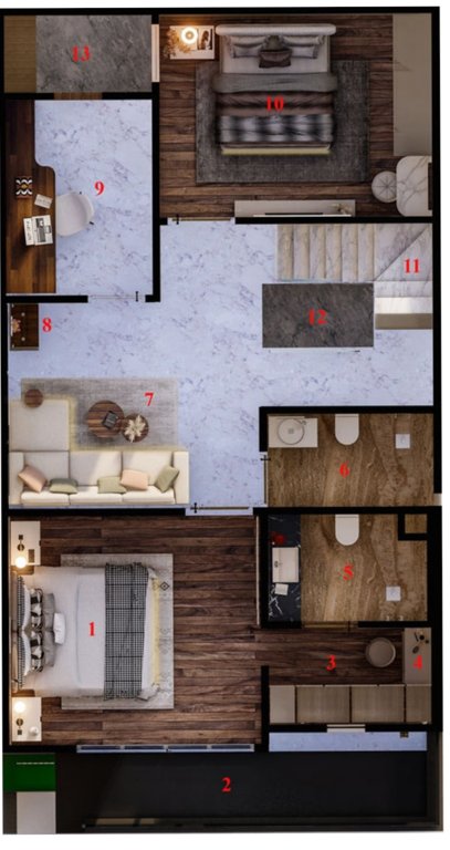 green villa 1 Floor Plan First Floor Plan