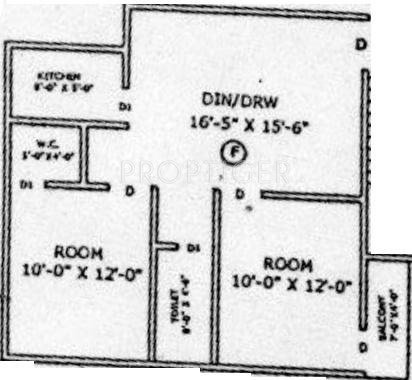 Jajodia Halder Enclave (2BHK+2T (787 sq ft) 787 sq ft)