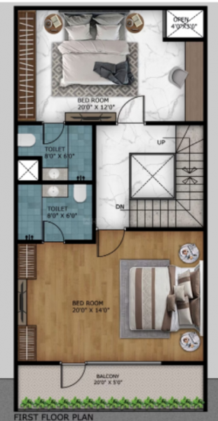  krishna-vatika-luxurious-villas Floor Plan First Floor Plan