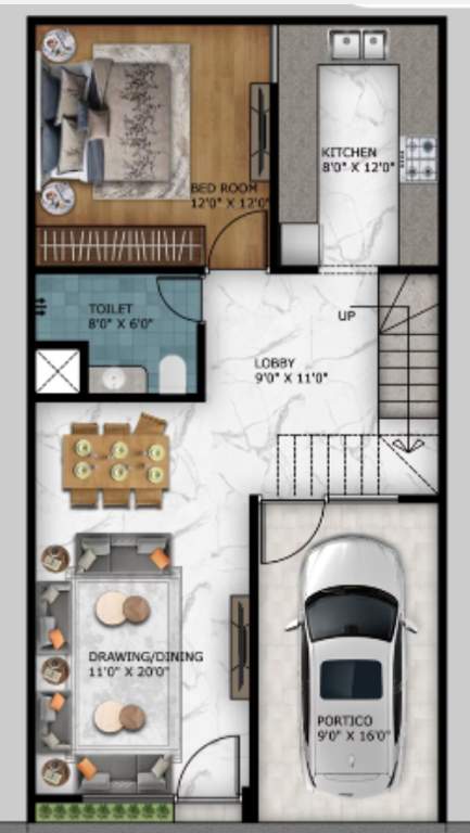  krishna vatika luxurious villas Floor Plan Ground Floor Plan