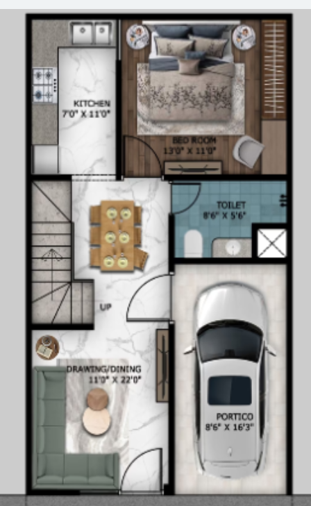  krishna vatika luxurious villas Floor Plan Ground Floor Plan