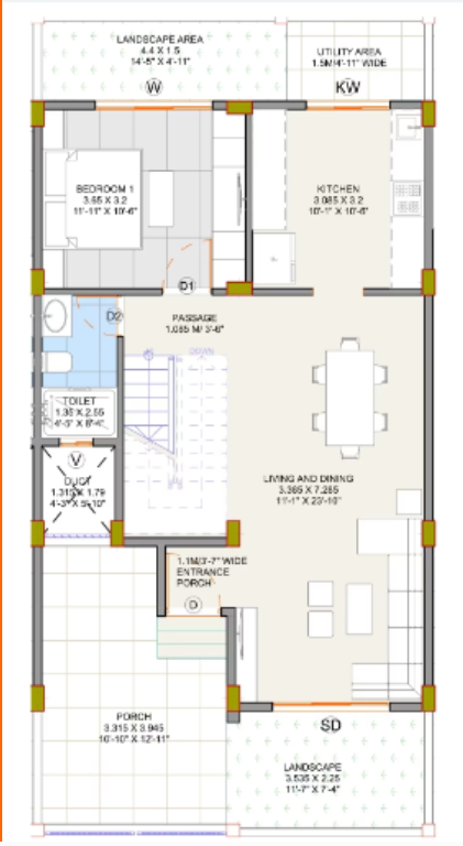 green meadows Floor Plan Ground Floor Plan