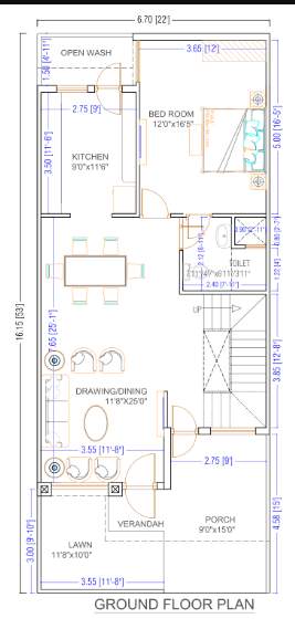 bungalow Floor Plan Ground Floor Plan
