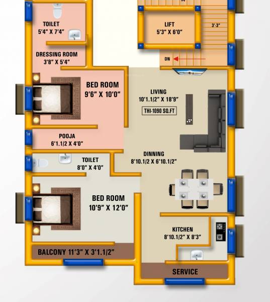  gokulam-flats Floor Plan Floor Plan