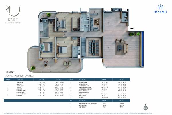  raet Floor Plan Upper Level Penthouse Plan
