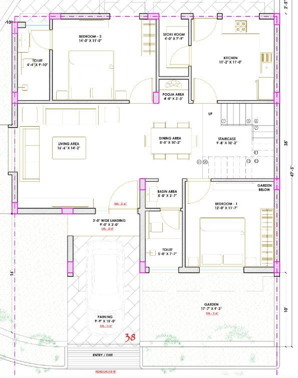 dhyanam villas Floor Plan Ground Floor Plan