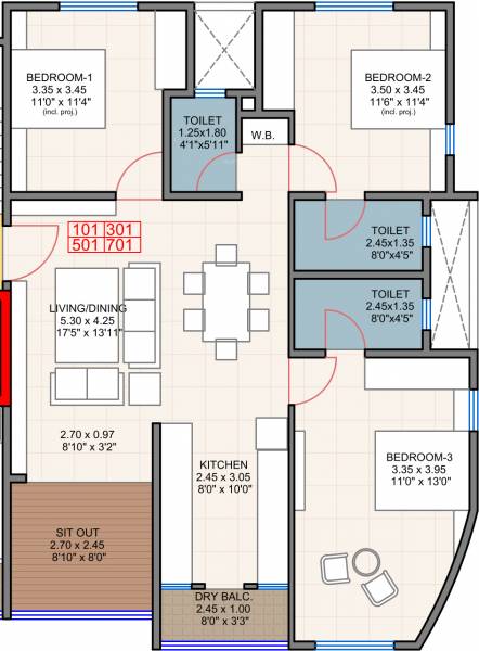  akashdeep-apartment Floor Plan Floor Plan