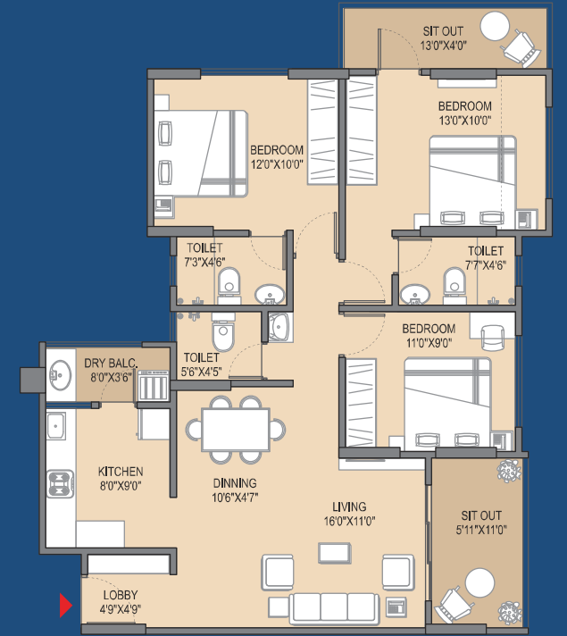 Floor Plan nivasa elevia phase ii Floor Plan Floor Plan
