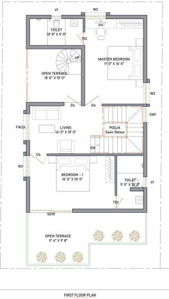  blue-leaf-gardenia Floor Plan First Floor Plan