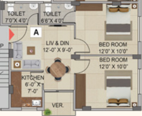  meena maple 1 & 2 Floor Plan Floor Plan
