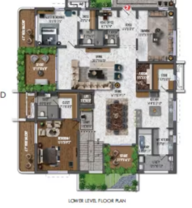 the marquise Floor Plan Lower Level Duplex Plan