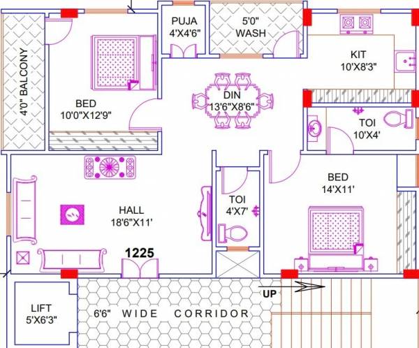  kpn-reddy-residency Floor Plan Floor Plan